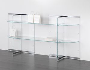 espositore da parete / multiuso / in vetro / contract
