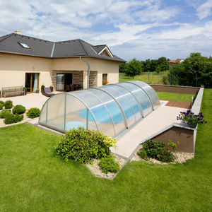 copertura per piscina a mezza altezza