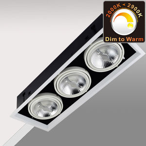 faretto da incasso a soffitto / da interno / LED / rettangolare
