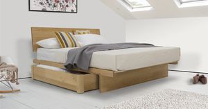 letto matrimoniale / moderno / con testiera / a cassetti