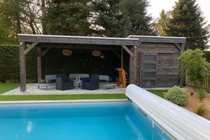 pool house in abete di Douglas