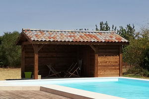 pool house in abete di Douglas