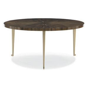 tavolino basso classico / in legno / con supporto in legno / tondo