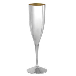 flûte per champagne in metallo argentato
