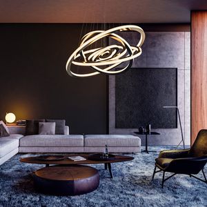 lampadario moderno / in metallo spazzolato / in metallo lucido / LED