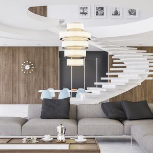 lampadario moderno / in metallo spazzolato / in metallo lucido / LED