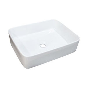 lavabo da appoggio / rettangolare / in ceramica / moderno