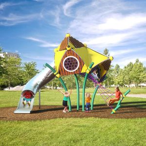 struttura ludica per parco giochi / in metallo / in HDPE