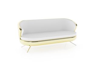 divano moderno / per yacht / in pelle / in legno
