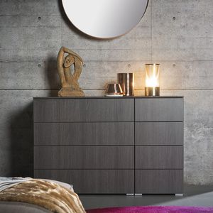 cassettone moderno / in legno laccato / grigio