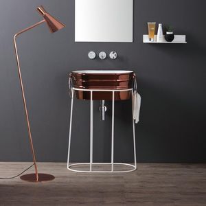 supporto per lavabo in metallo