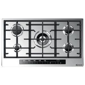 piano cottura a gas / wok / in ghisa / con grill