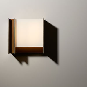 applique moderna / in ottone / LED / quadrata