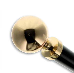 bastone per tende in ottone lucidato