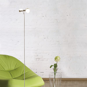 lampada da terra / moderna / in metallo / in vetro