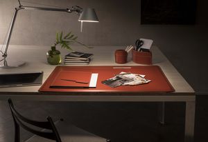 set da scrivania in pelle