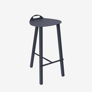 sgabello da bar moderno / in acciaio con rivestimento a polvere / per ristorante / per hotel