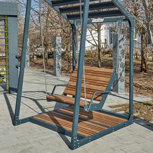 dondolo da giardino in acciaio con rivestimento a polvere