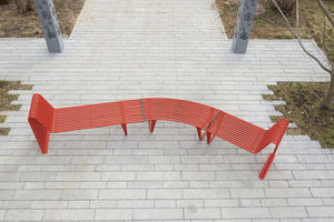 panca pubblica / moderna / in acciaio galvanizzato / in acciaio con rivestimento a polvere