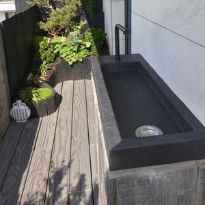 mobile lavello in legno / per giardino