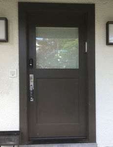 porta d'ingresso / battente / in legno di latifoglie / di sicurezza