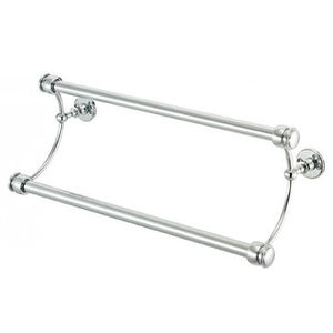 portasalviette a 2 barre / da parete / in ottone