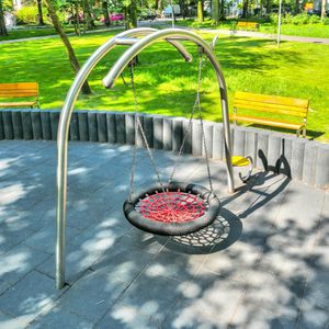 altalena in acciaio inox / in HDPE / per parco giochi