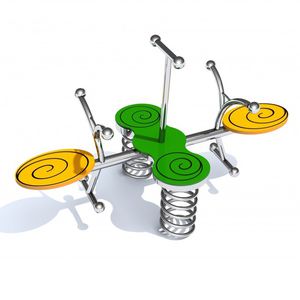 gioco a molla in HDPE / in acciaio inox / 2 posti