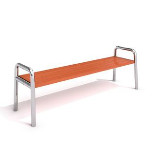 panca pubblica / moderna / in acciaio inossidabile / in legno