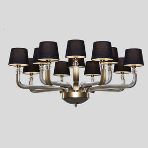lampadario moderno / in vetro / in metallo / in tessuto