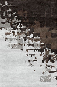 tappeto moderno / a quadretti / in fibra naturale / rettangolare