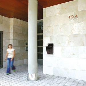 espositore da parete / multiuso / in acciaio inox / contract