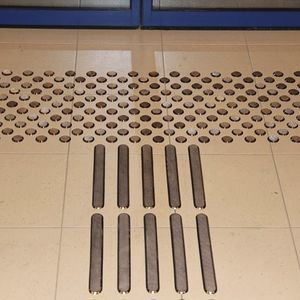 lastra guida tattile in acciaio inox