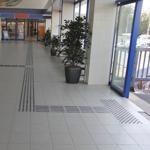 lastra guida tattile in acciaio inox