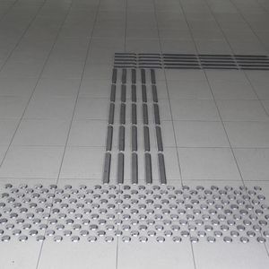 lastra guida tattile in acciaio inox