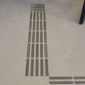 lastra guida tattile in acciaio inox