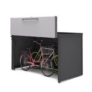 pensilina per biciclette in acciaio