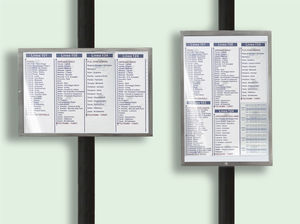 pannello informativo per spazio pubblico