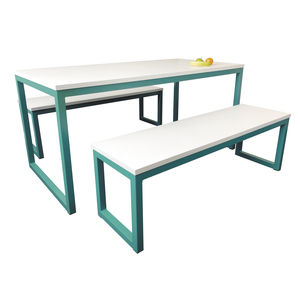 set tavolo e panca contemporaneo
