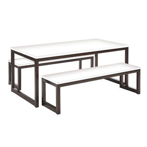 set tavolo e panca contemporaneo