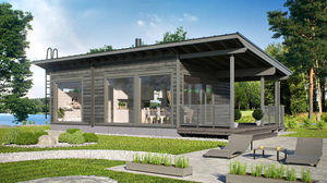 casa in legno massiccio assemblato