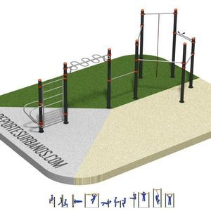 attrezzature di street workout per spazio pubblico