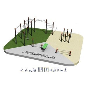 attrezzature di street workout per spazio pubblico 1