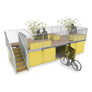 pensilina per biciclette per spazi pubblici
