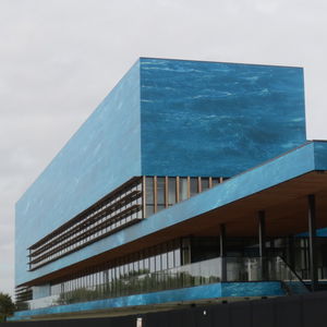 lamiera decorativa / in acciaio / per rivestimento di facciata / colorata