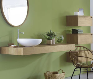 piano lavabo in rovere