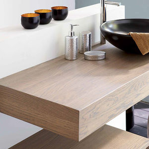 piano lavabo in rovere