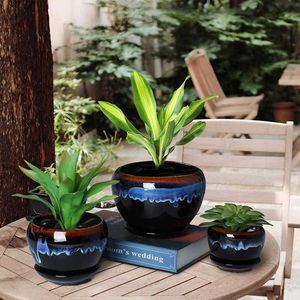 vaso da giardino in ceramica smaltata