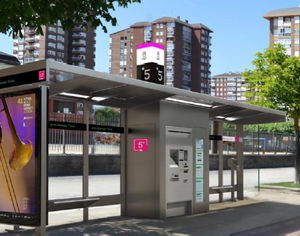 pensilina per fermata d'autobus con panchina 1