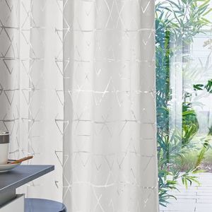 tendina voile con motivi geometrici